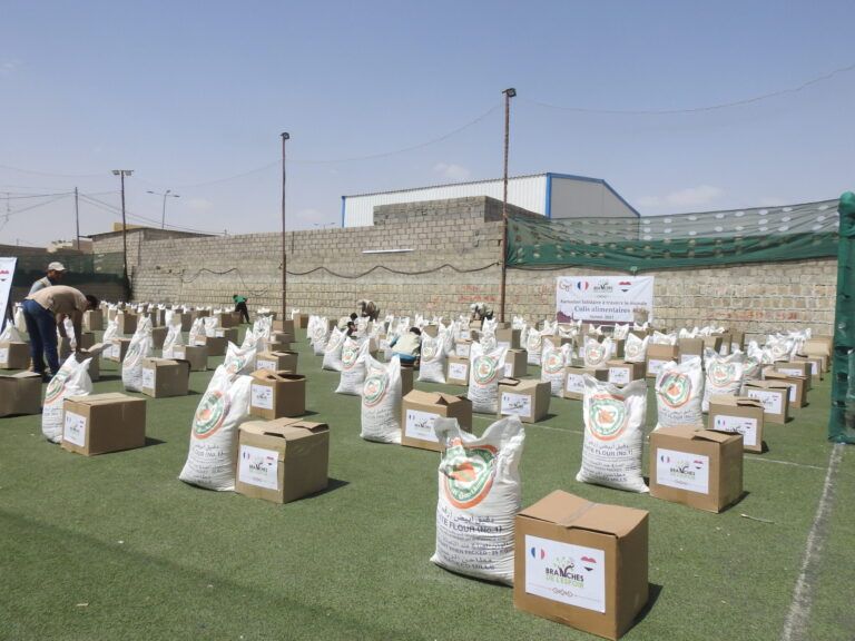 Distribution de colis alimentaires à l'international